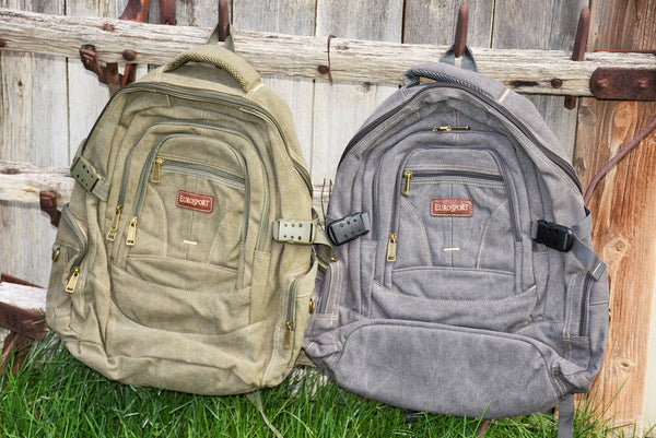 Front Pocket Small Canvas Backpack